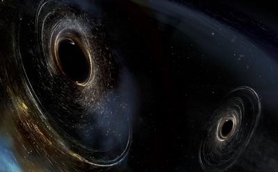 Picture of pair of black holes
